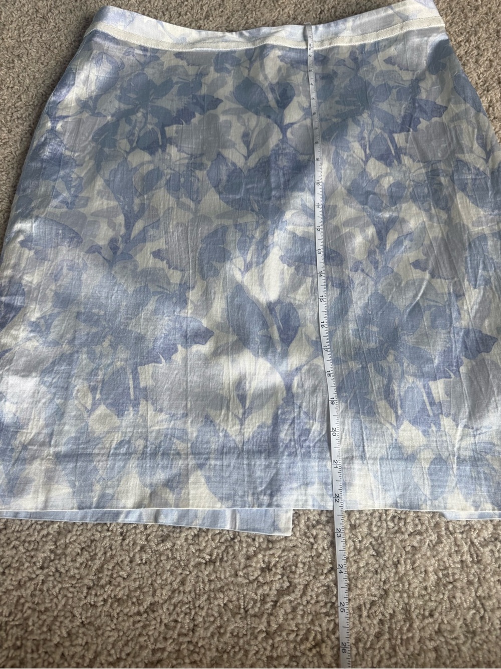 Banana Republic Light Blue Floral Pencil Skirt - Picture 5 of 9